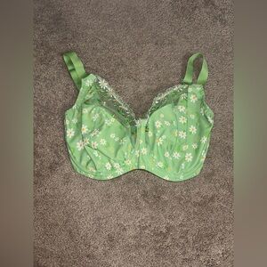 Bravissimo Daisy Bra Green Floral lace underwire Size 32L